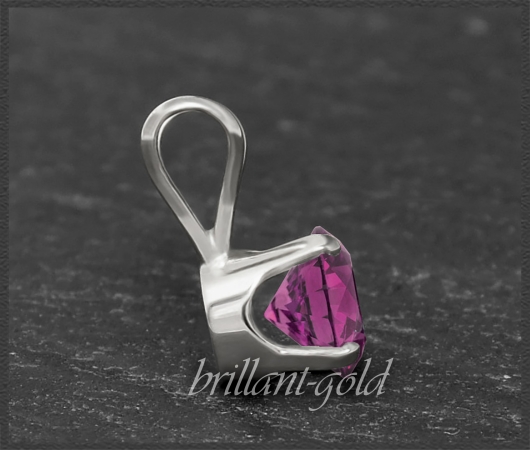 Anhänger 585 Gold Rhodolith d.rosa, 4,5,6,7mm